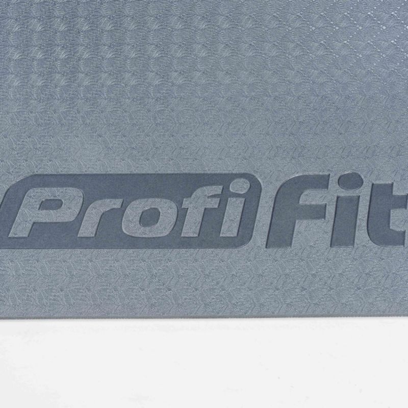 Коврик для йоги и фитнеса СТАНДАРТ (графит) 5 мм PROFI-FIT