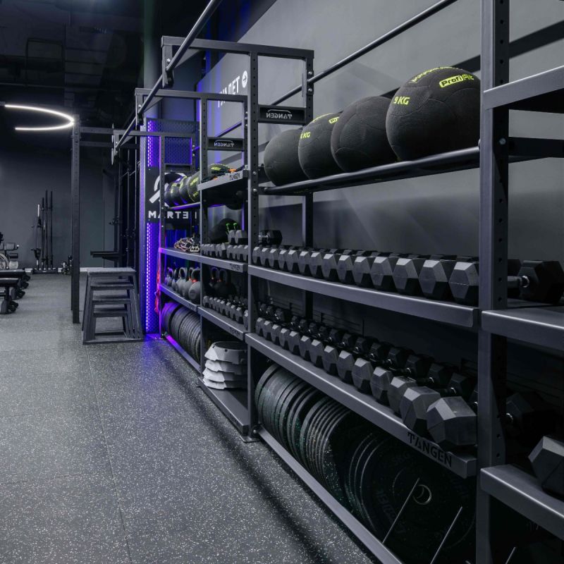Гантель гексагональная обрезиненная PROFI-FIT  1 кг