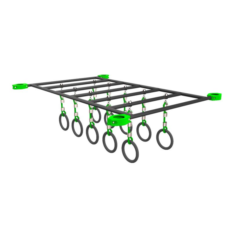 W108 Рукоход с кольцами ZAVODSPORTA