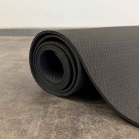 Коврик для йоги и фитнеса ПРОФ (угольно-черный) 5 мм PROFI-FIT