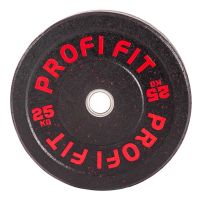 Диск для штанги (резиновая крошка) D51 мм PROFI-FIT 25 кг РАСПРОДАЖА