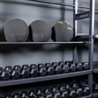 Гантель гексагональная обрезиненная PROFI-FIT  1 кг