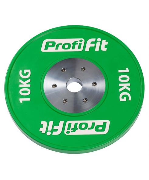 Диск профессиональный обрезиненный (цветной) D51 мм PROFI-FIT 10 кг