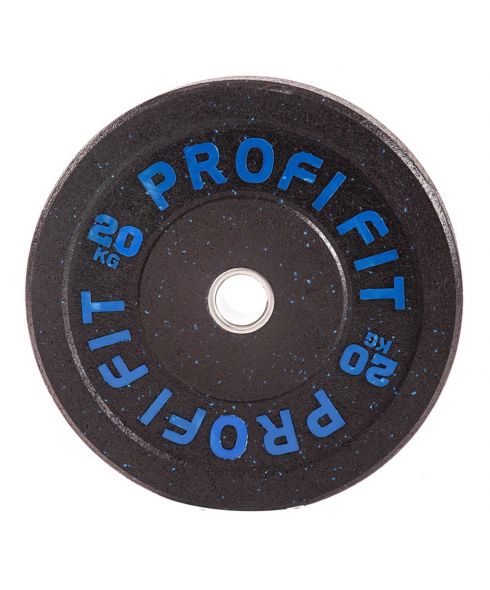 Диск для штанги (резиновая крошка) D51 мм PROFI-FIT 20 кг РАСПРОДАЖА