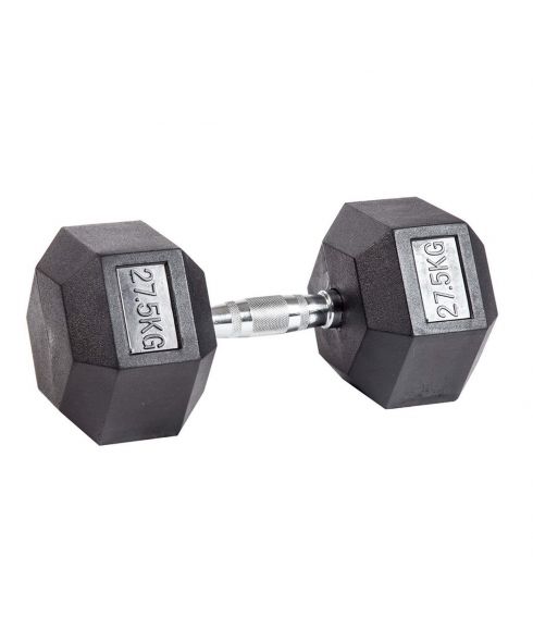 Гантель гексагональная обрезиненная PROFI-FIT 27,5 кг