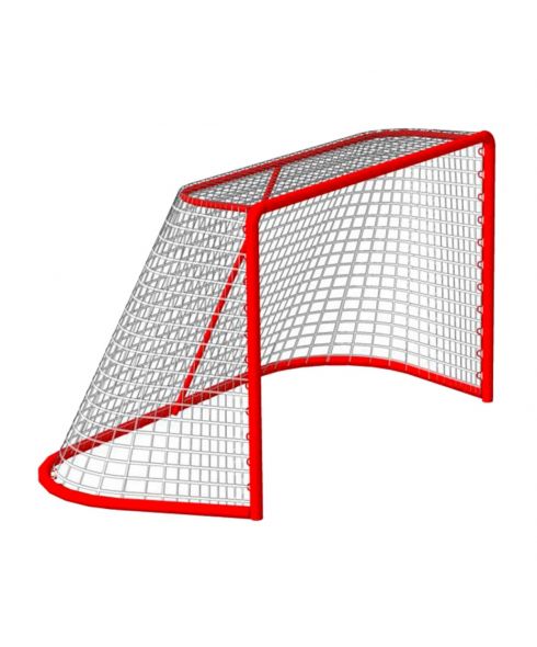 Сетка хоккей яч. 40*40 (1,25*1,85*1,30м) d=3,0мм, цвет белый ПА, (пара).