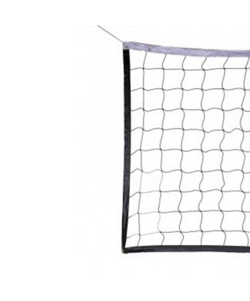 Сетка волейбол Д=4,0 мм яч. 100*100 чёрный Размер 1,0 * 9,5 м обш. с 4-х ст., верх/низ лента 7 см ПП