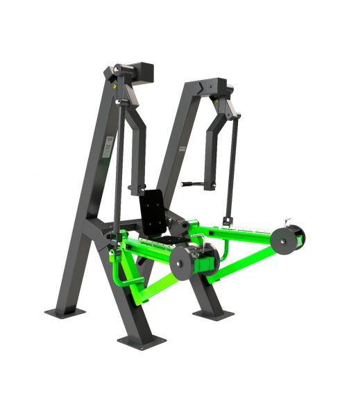 P-1812.1 Уличный тренажер Жим сидя с переменной нагрузкой ZAVODSPORTA