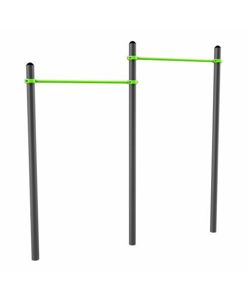 W312 Воркаут Перекладины разноуровневые для подтягивания из виса на высокой перекладине ZAVODSPORTA