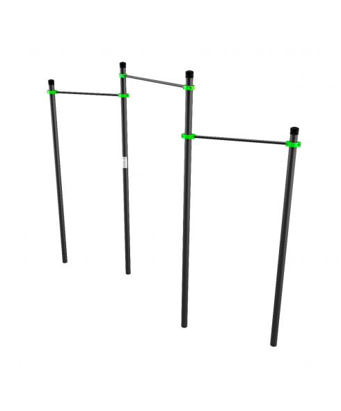 W220 Воркаут Перекладины разноуровневые для подтягивания из виса ZAVODSPORTA