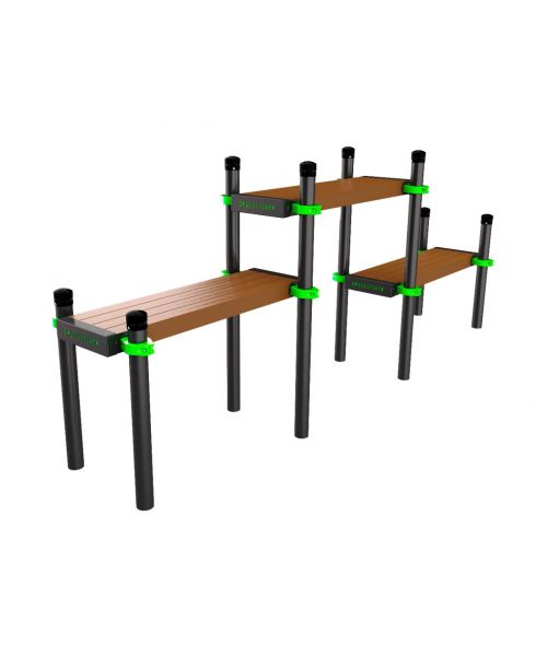 W225 Воркаут Скамейка трехуровневая ZAVODSPORTA