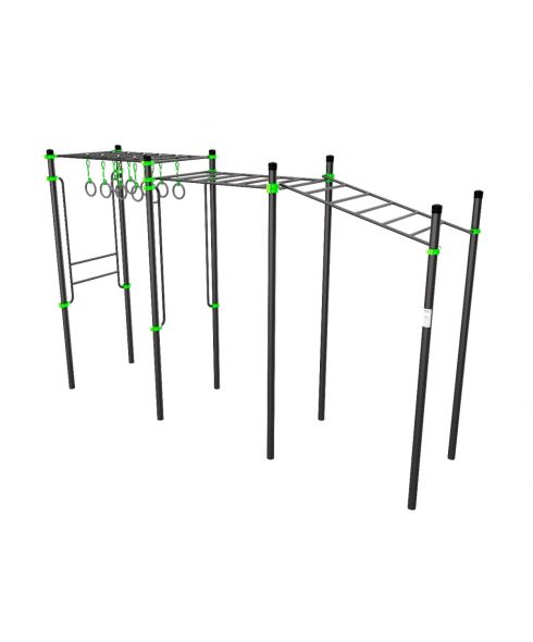 W258 GTO Рукоход с изменением высоты с подвижными кольцами (разноуровневый) ZAVODSPORTA